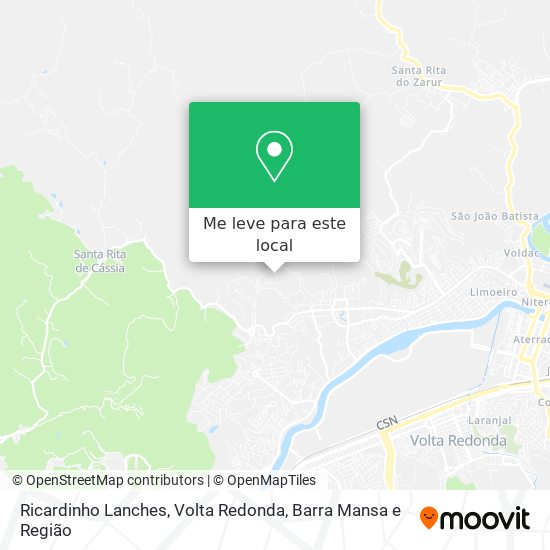 Ricardinho Lanches mapa