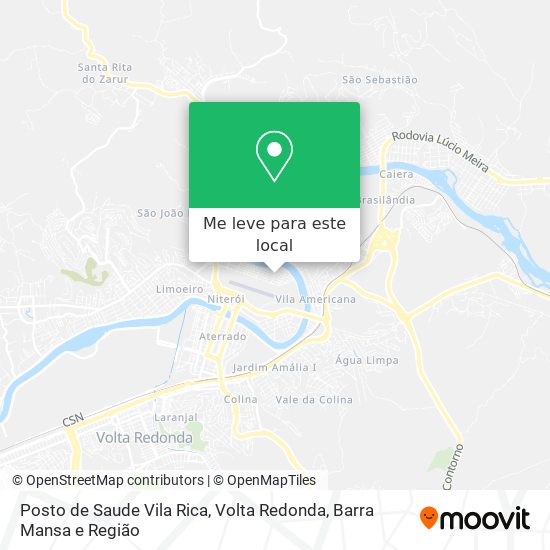 Posto de Saude Vila Rica mapa