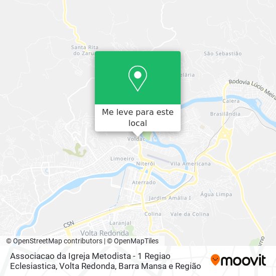 Associacao da Igreja Metodista - 1 Regiao Eclesiastica mapa
