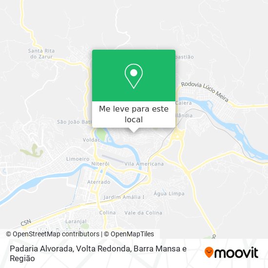 Padaria Alvorada mapa