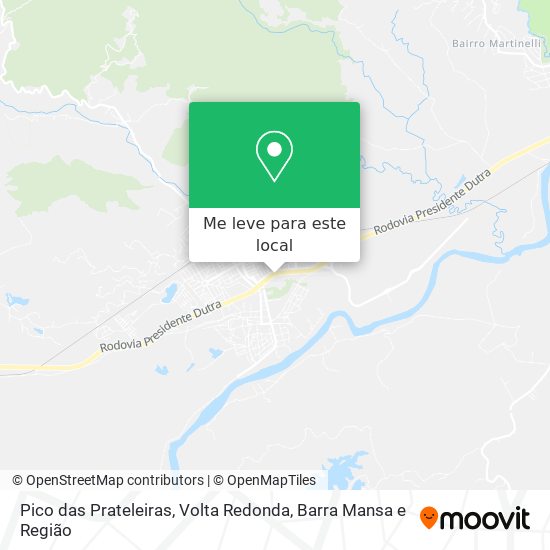 Pico das Prateleiras mapa