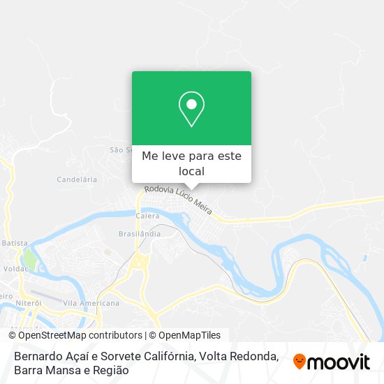 Bernardo Açaí e Sorvete Califórnia mapa