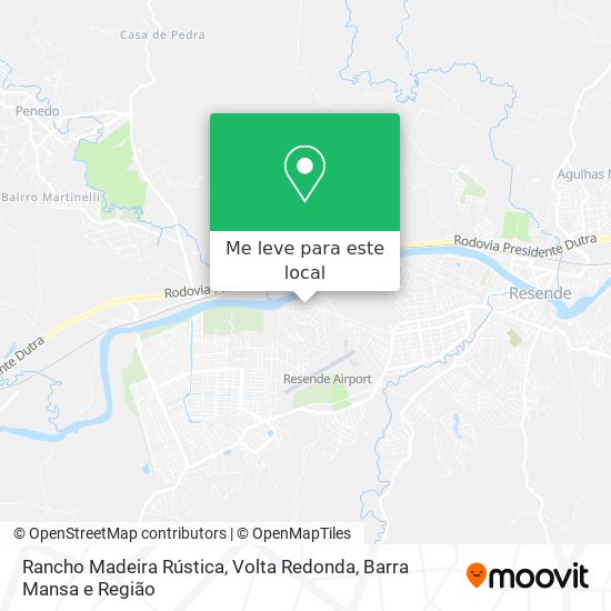 Rancho Madeira Rústica mapa