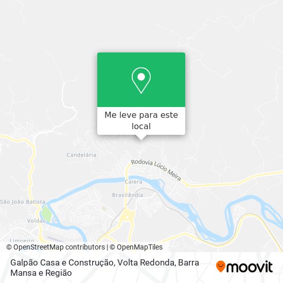 Galpão Casa e Construção mapa