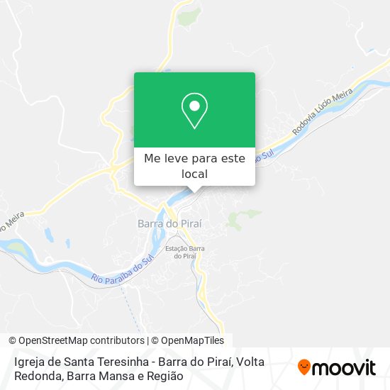 Igreja de Santa Teresinha - Barra do Piraí mapa