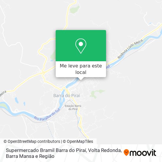 Supermercado Bramil Barra do Piraí mapa