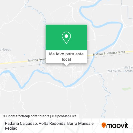 Padaria Calcadao mapa