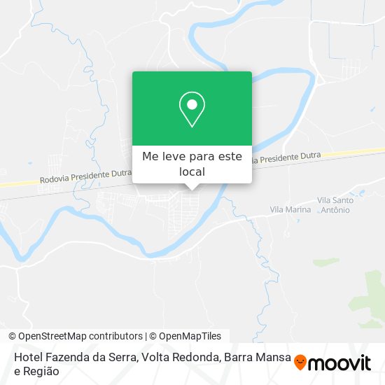 Hotel Fazenda da Serra mapa