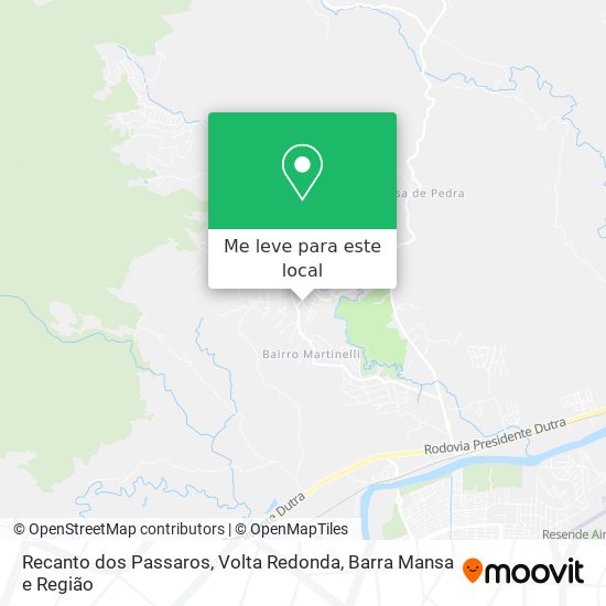 Recanto dos Passaros mapa
