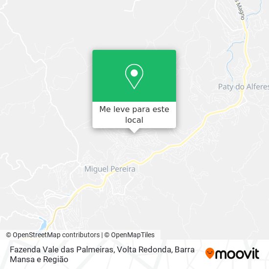 Fazenda Vale das Palmeiras mapa