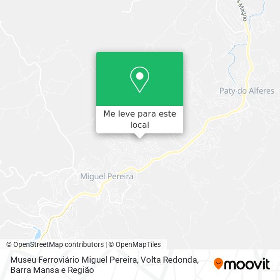 Museu Ferroviário Miguel Pereira mapa