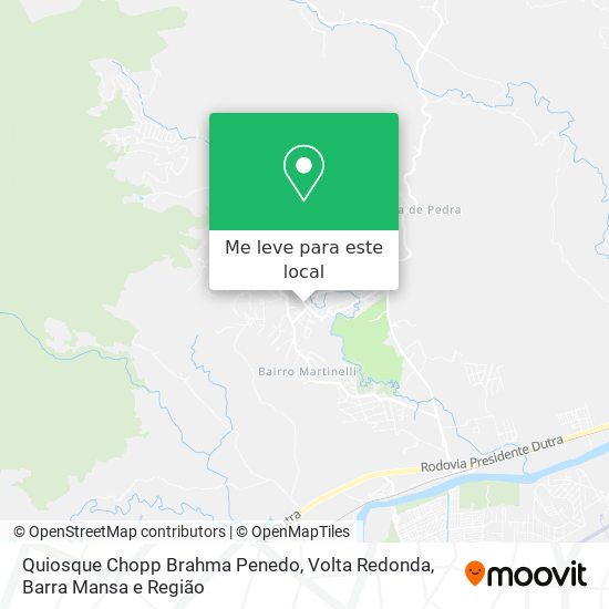 Quiosque Chopp Brahma Penedo mapa
