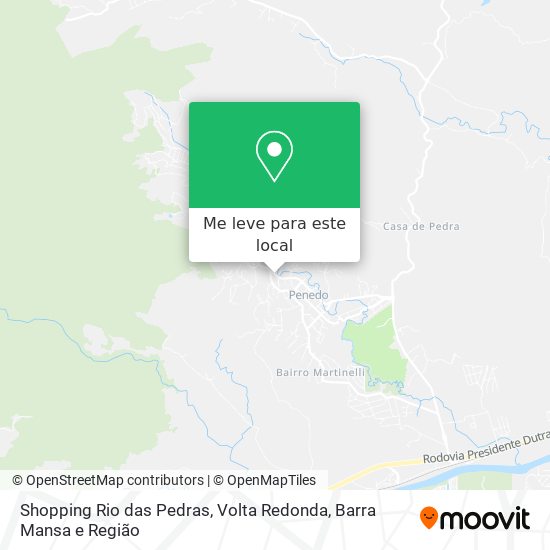Shopping Rio das Pedras mapa