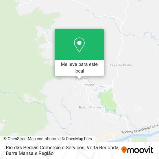 Rio das Pedras Comercio e Servicos mapa