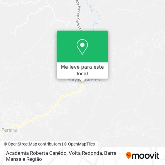 Academia Roberta Canêdo mapa
