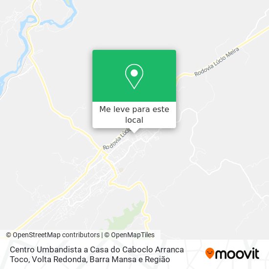 Centro Umbandista a Casa do Caboclo Arranca Toco mapa