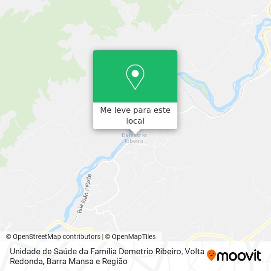 Unidade de Saúde da Família Demetrio Ribeiro mapa