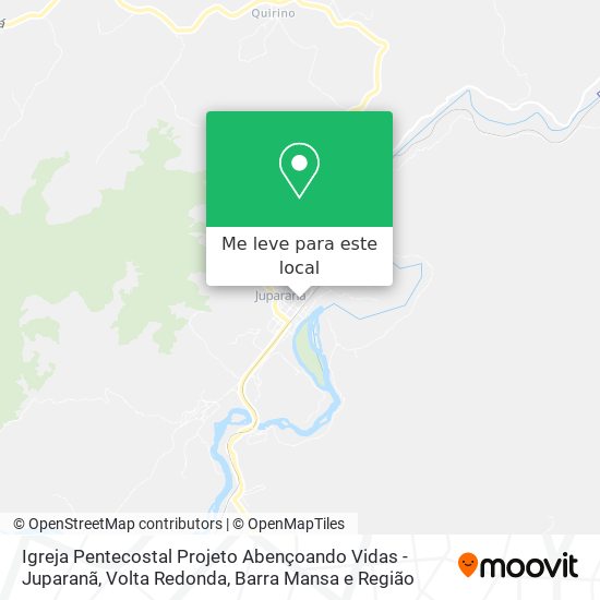 Igreja Pentecostal Projeto Abençoando Vidas - Juparanã mapa