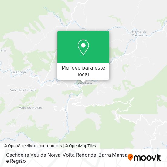 Cachoeira Veu da Noiva mapa