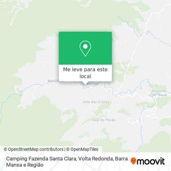 Camping Fazenda Santa Clara mapa