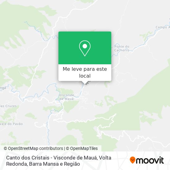 Canto dos Cristais - Visconde de Mauá mapa