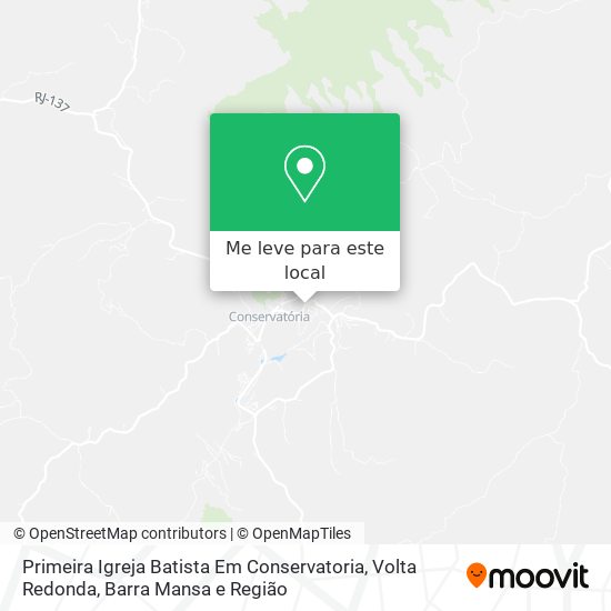 Primeira Igreja Batista Em Conservatoria mapa