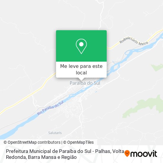 Prefeitura Municipal de Paraíba do Sul - Palhas mapa