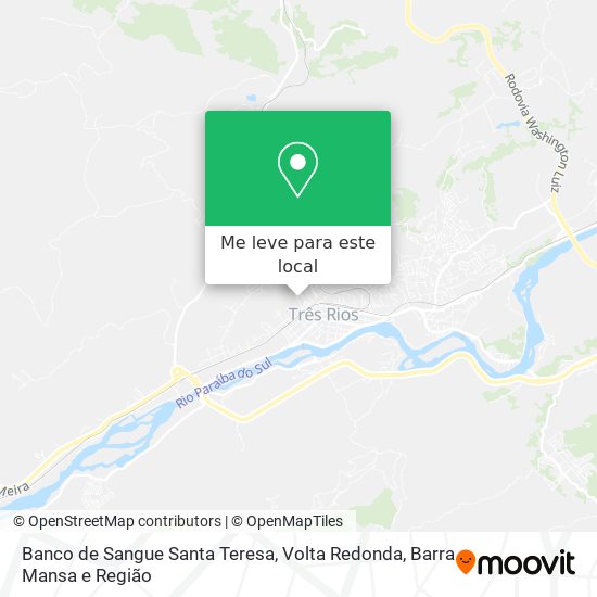 Banco de Sangue Santa Teresa mapa