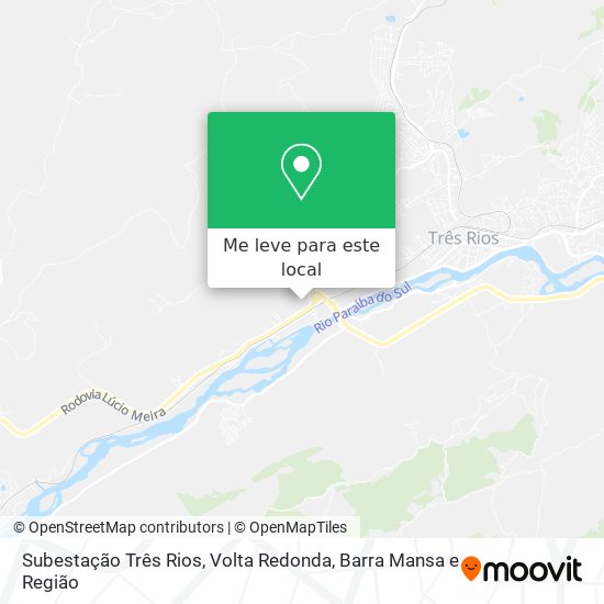 Subestação Três Rios mapa