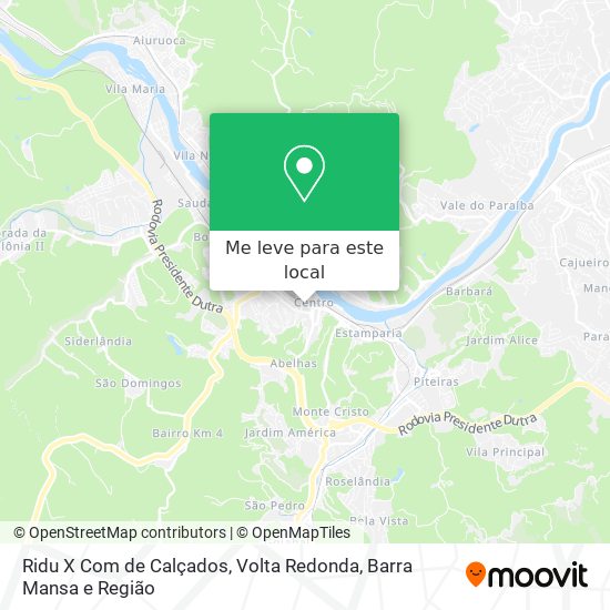 Ridu X Com de Calçados mapa