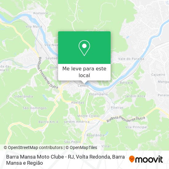 Barra Mansa Moto Clube - RJ mapa