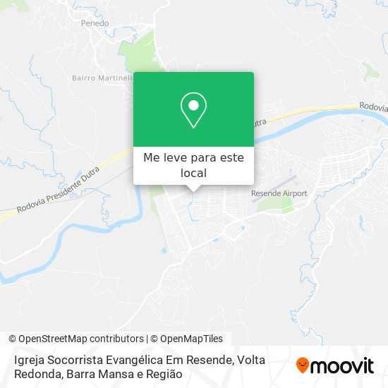 Igreja Socorrista Evangélica Em Resende mapa