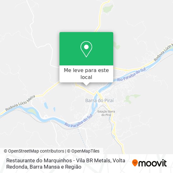 Restaurante do Marquinhos - Vila BR Metals mapa