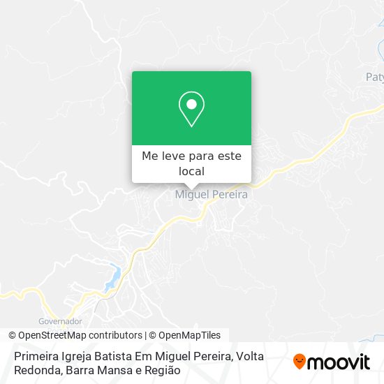 Primeira Igreja Batista Em Miguel Pereira mapa