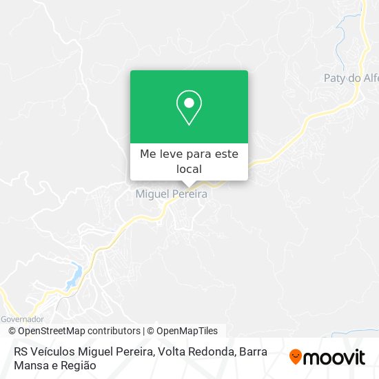 RS Veículos Miguel Pereira mapa