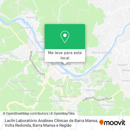 Laclin Laboratório Análises Clínicas de Barra Mansa mapa
