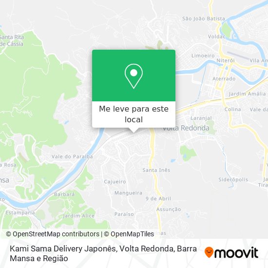 Kami Sama Delivery Japonês mapa