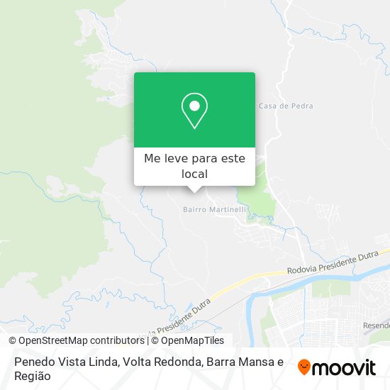 Penedo Vista Linda mapa