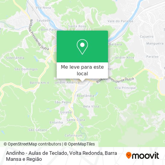 Andinho - Aulas de Teclado mapa