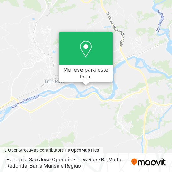 Paróquia São José Operário - Três Rios / RJ mapa