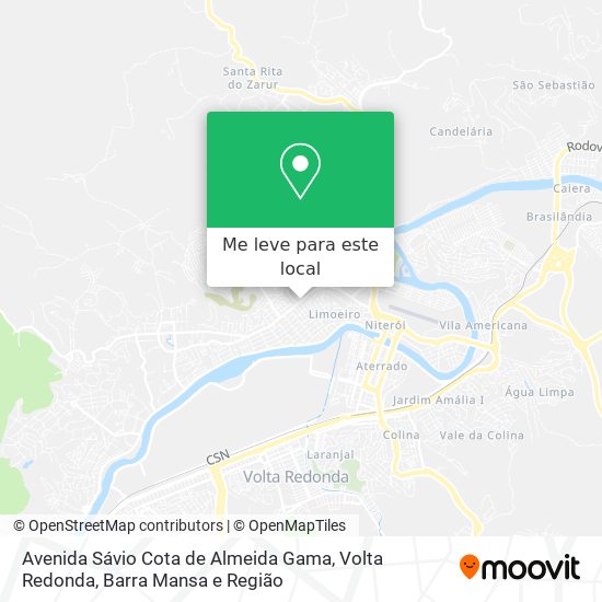Avenida Sávio Cota de Almeida Gama mapa