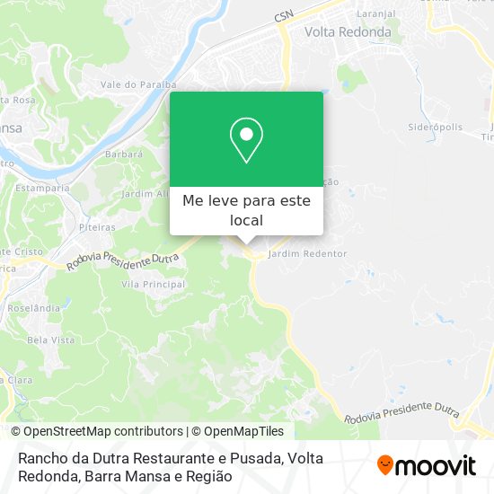 Rancho da Dutra Restaurante e Pusada mapa