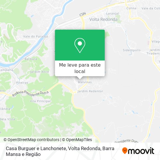 Casa Burguer e Lanchonete mapa