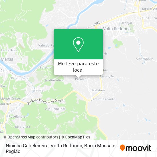 Nininha Cabeleireira mapa