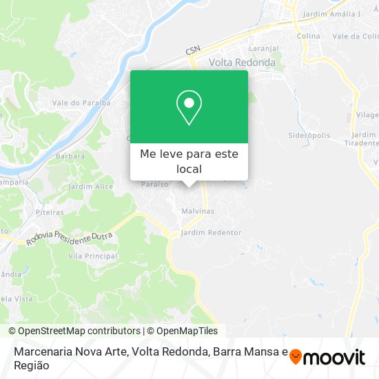 Marcenaria Nova Arte mapa
