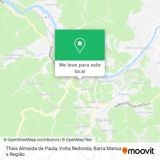 Thais Almeida de Paula mapa