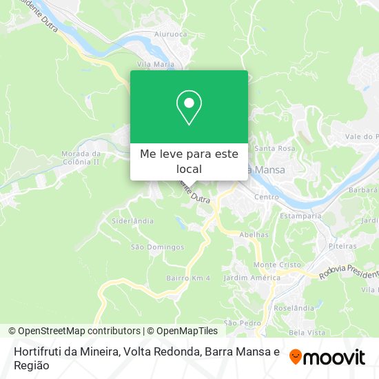 Hortifruti da Mineira mapa