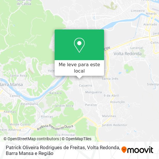 Patrick Oliveira Rodrigues de Freitas mapa