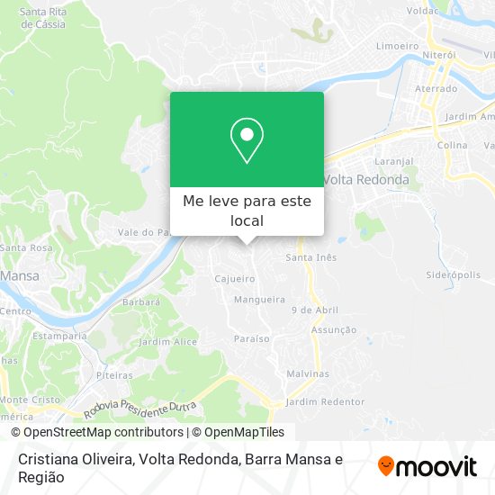 Cristiana Oliveira mapa