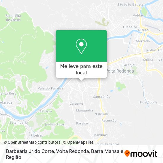 Barbearia Jr do Corte mapa